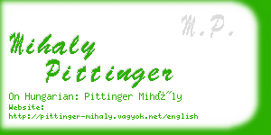 mihaly pittinger business card